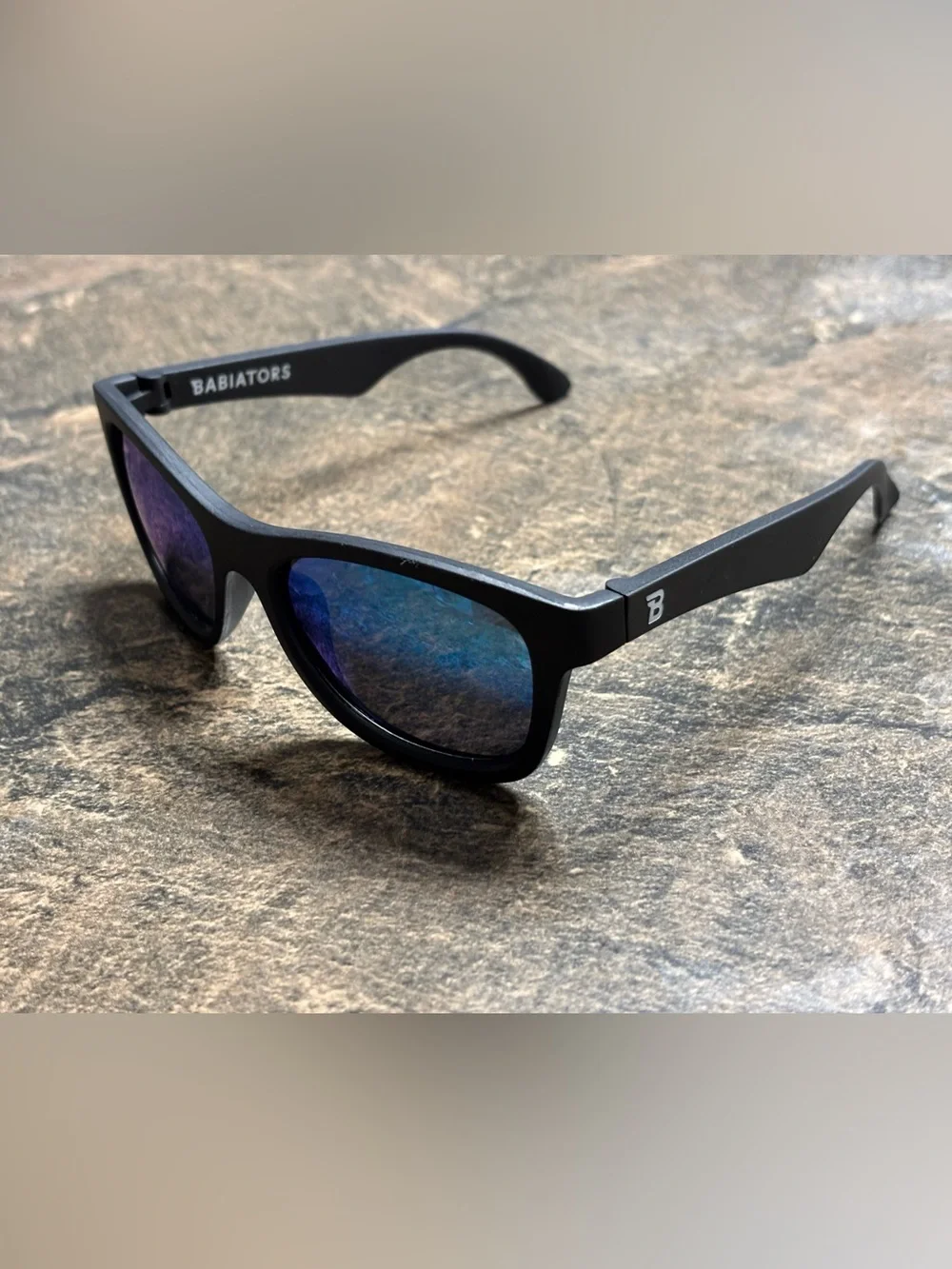 Babiators Polarized Sunglasses with Blue Mirror Lenses - Black Frame